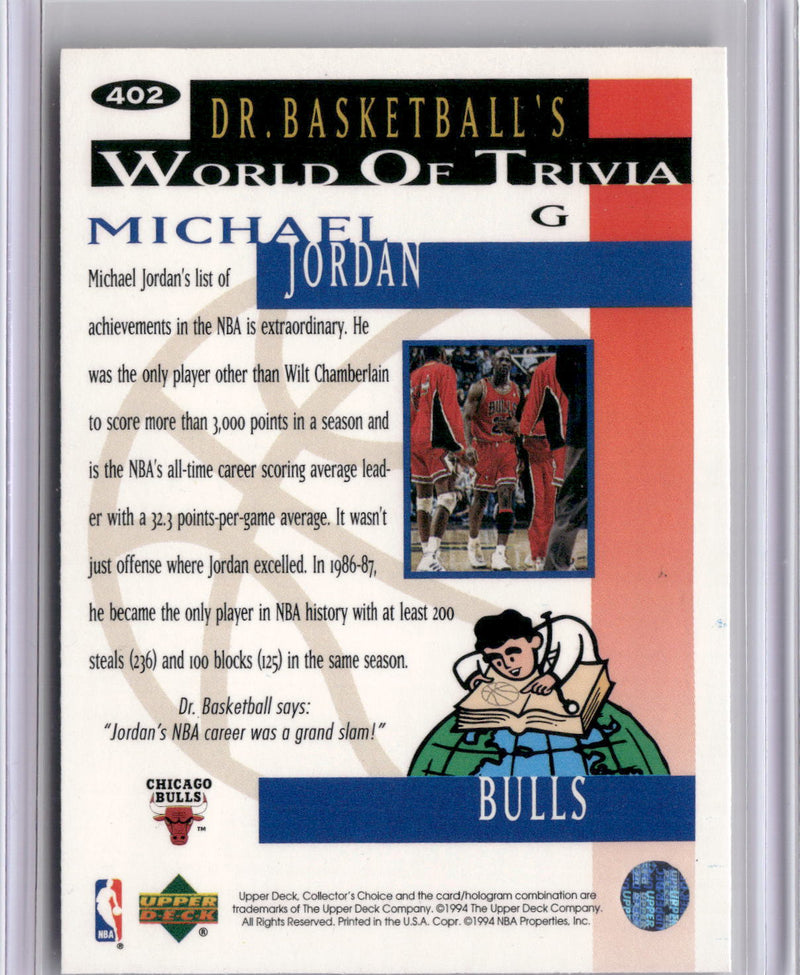 1994-95 Collector's Choice #402 Michael Jordan Silver Signature-2