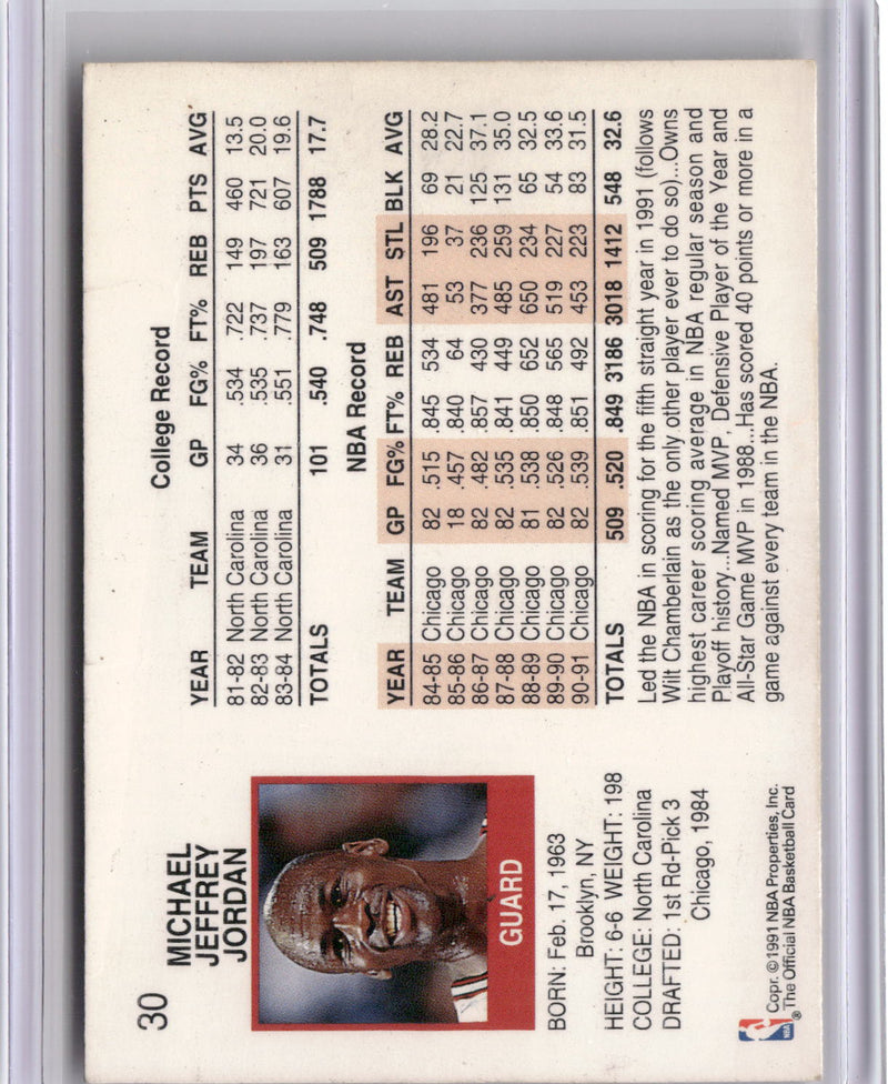 1991-92 Hoops #30 Michael Jordan-2