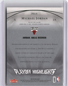 2007-08 Fleer Michael Jordan Box Set #PH16 Michael Jordan Playoff Highlights-2