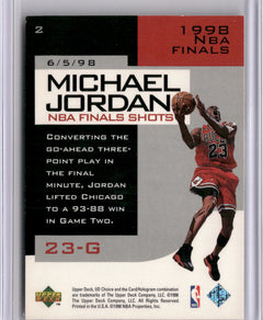 1998-99 UD Choice Preview #2 Michael Jordan Michael Jordan NBA Finals Shots-2