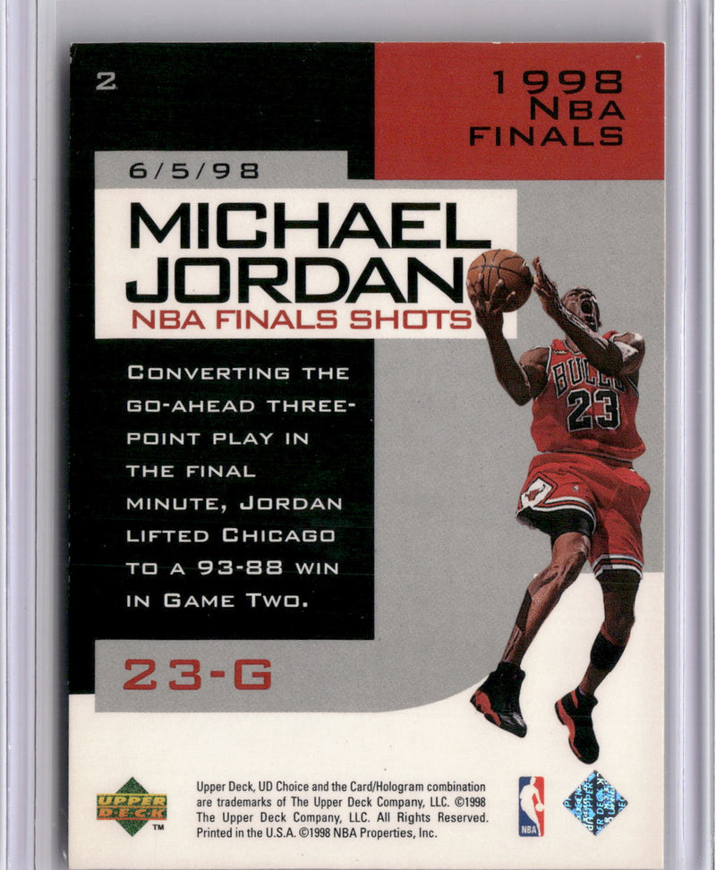 1998-99 UD Choice Preview #2 Michael Jordan Michael Jordan NBA Finals Shots-2