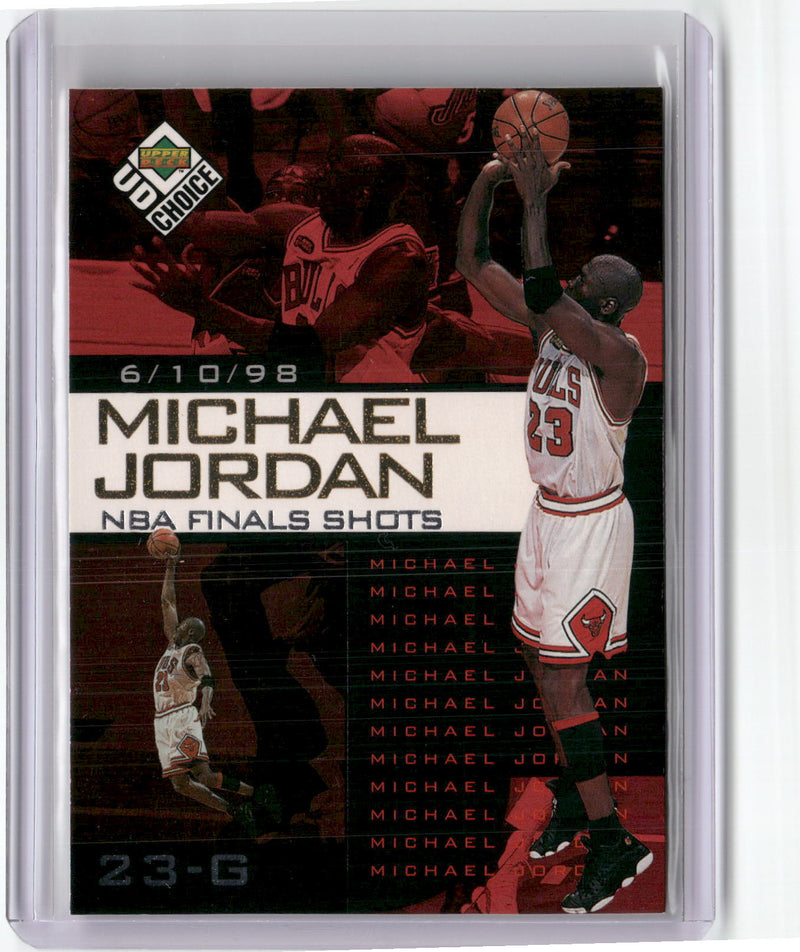 1998-99 UD Choice Preview #4 Michael Jordan Michael Jordan NBA Finals Shots-1