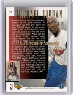 1994-95 Upper Deck #44 Michael Jordan Basketball Heroes: Michael Jordan-2