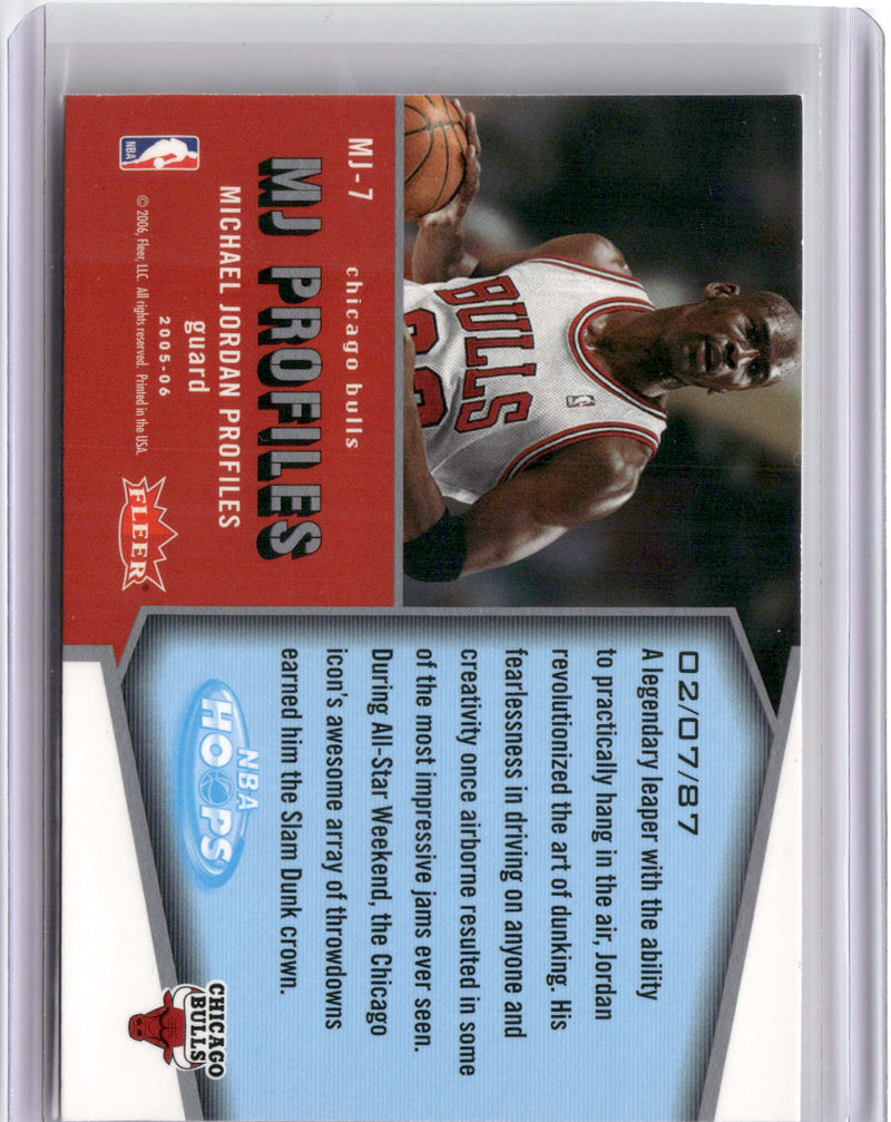 2005-06 Hoops #MJ-7 Michael Jordan MJ Profiles-2