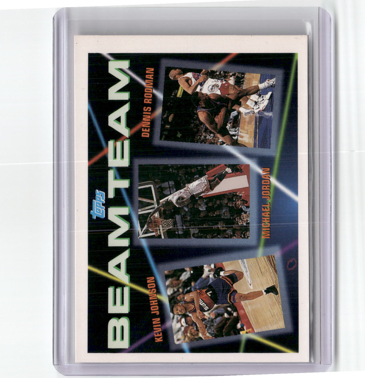 1992-93 Topps #3 Kevin Johnson / Michael Jordan / Dennis Rodman Beam Team