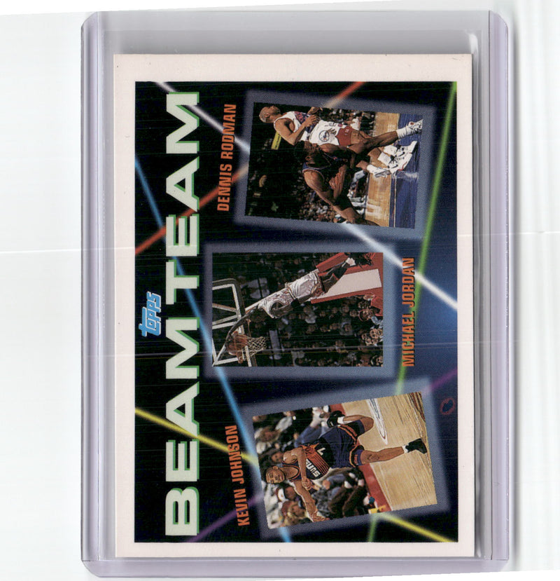 1992-93 Topps #3 Kevin Johnson / Michael Jordan / Dennis Rodman Beam Team-1