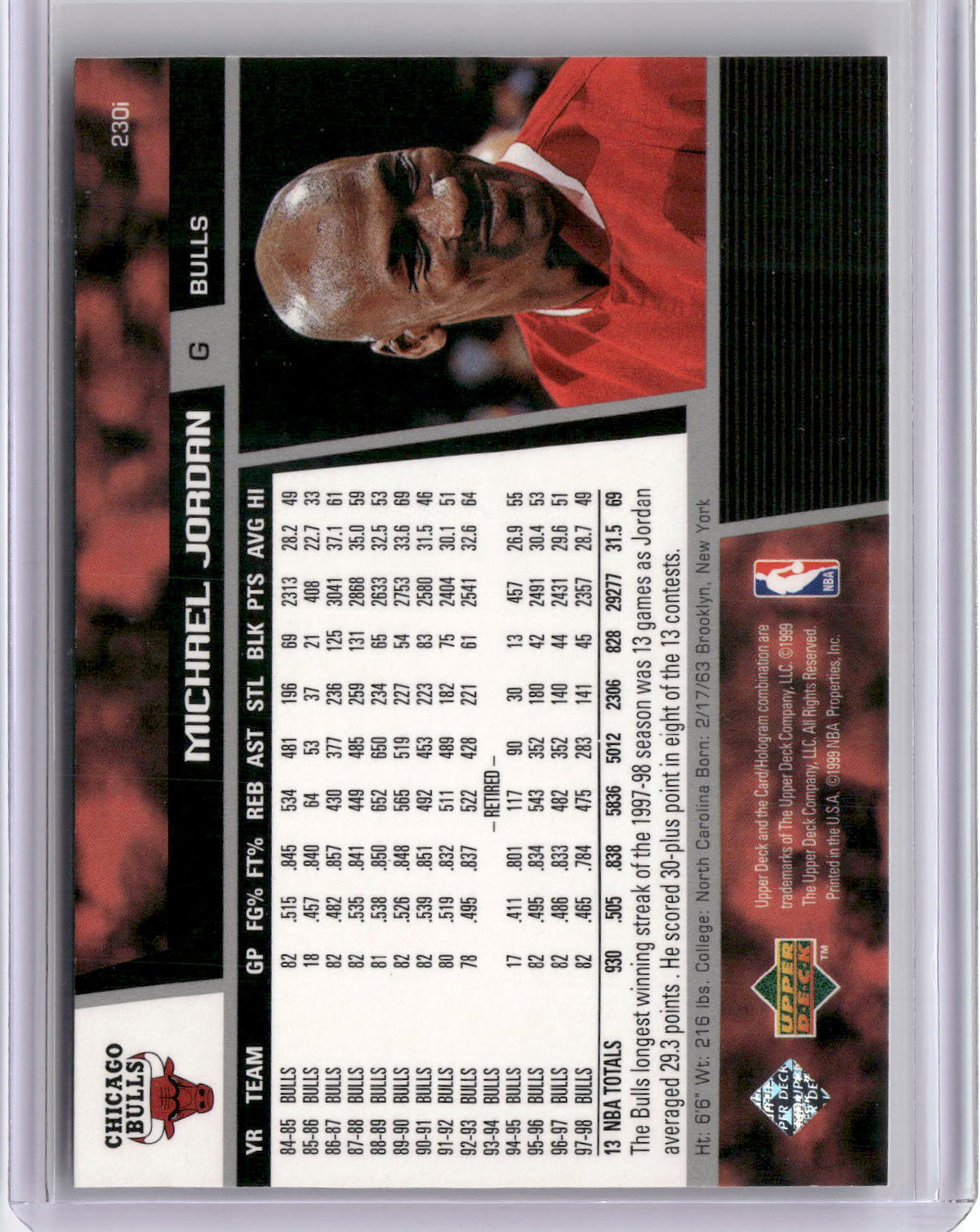 1998-99 Upper Deck #230i Michael Jordan-2
