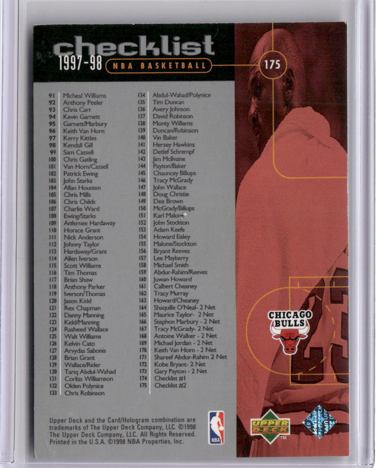 1998-99 Upper Deck #175 Michael Jordan