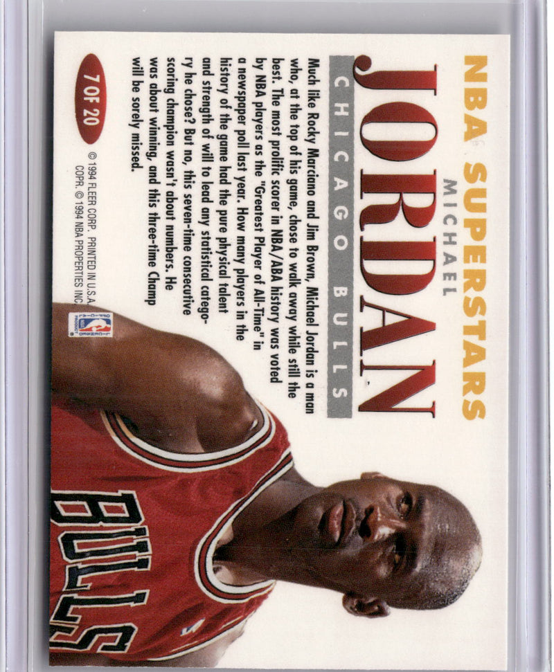 1993-94 Fleer #7 Michael Jordan NBA Superstars-2