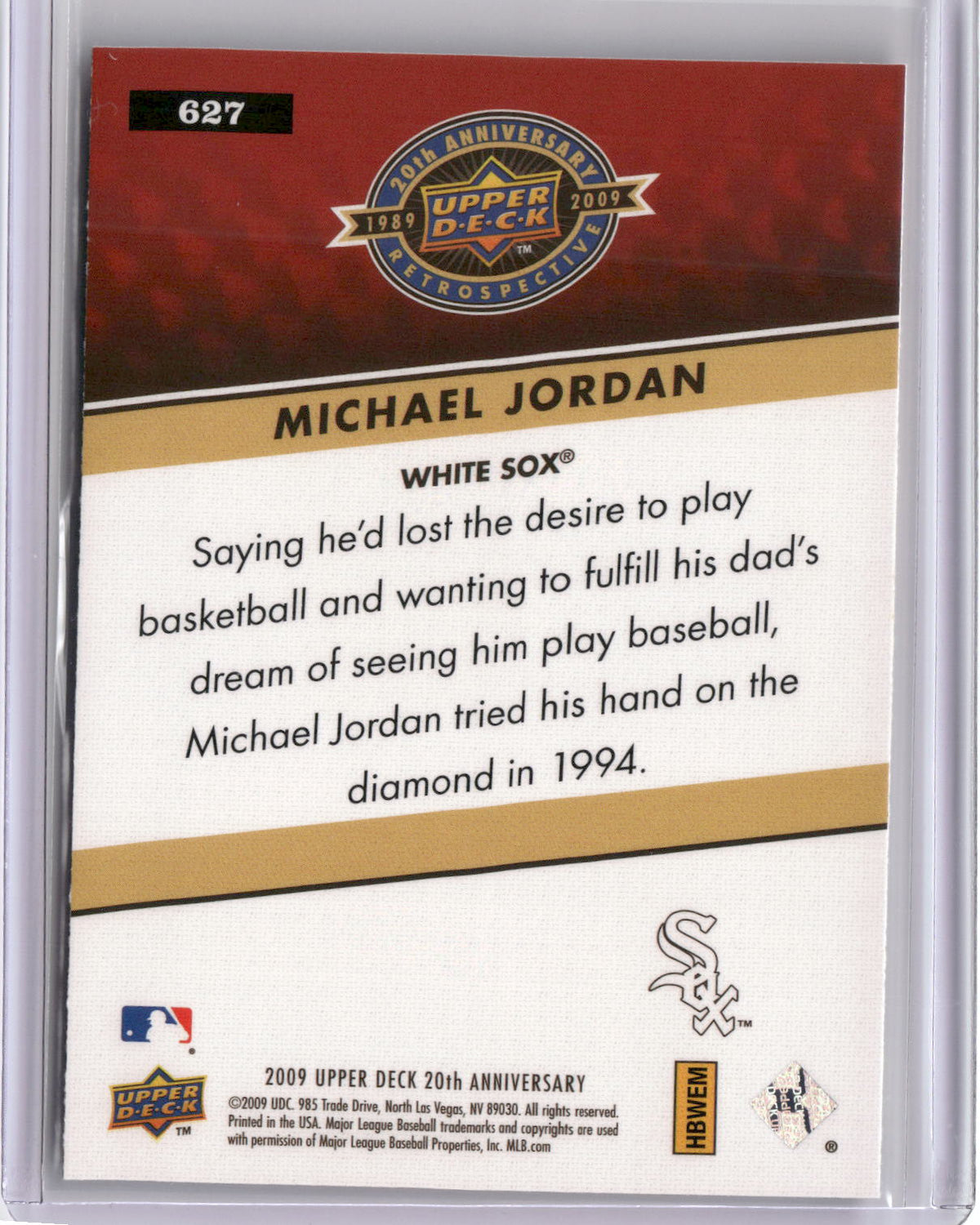 2009 Upper Deck 20th Anniversary #627 Michael Jordan