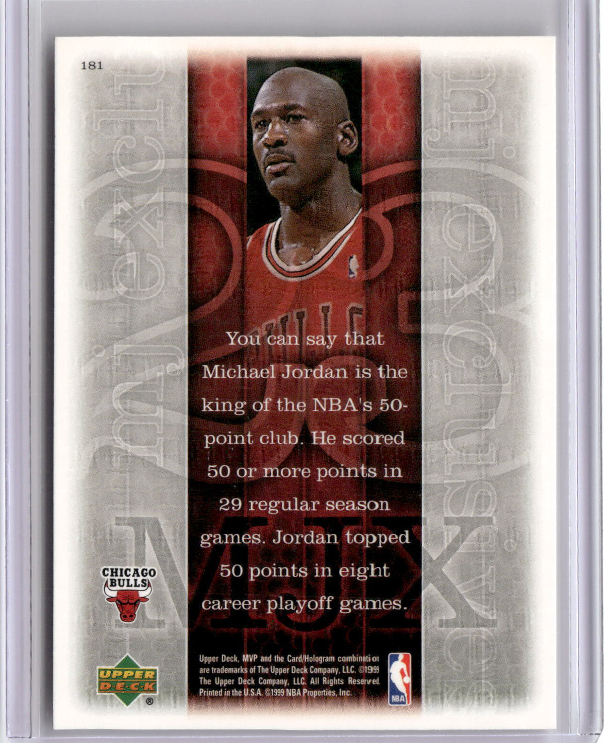 1999-00 Upper Deck MVP #181 Michael Jordan-2