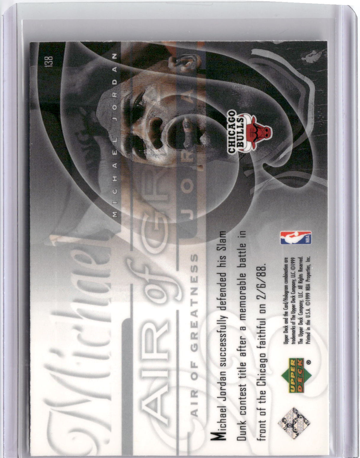1999-00 Upper Deck #138 Michael Jordan-2