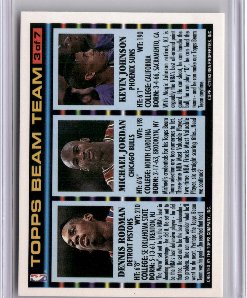 1992-93 Topps #3 Kevin Johnson / Michael Jordan / Dennis Rodman Beam Team-2