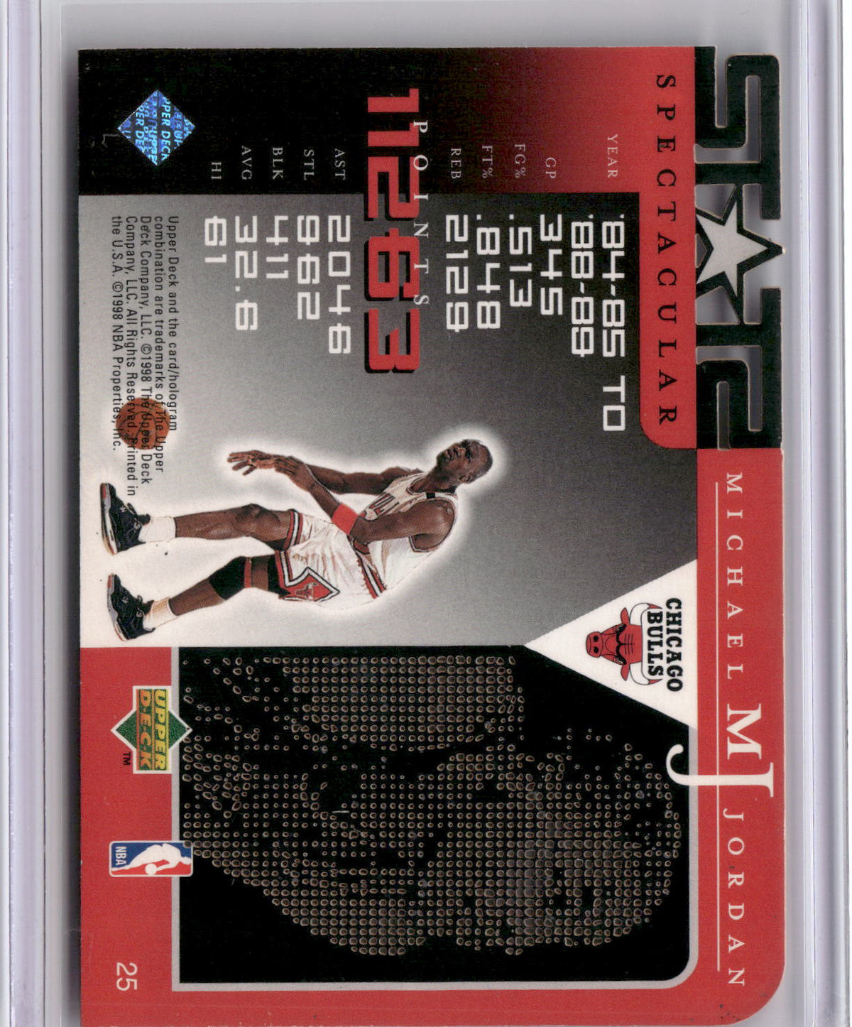 1998 Upper Deck Michael Jordan Career Collection #25 Michael Jordan-2