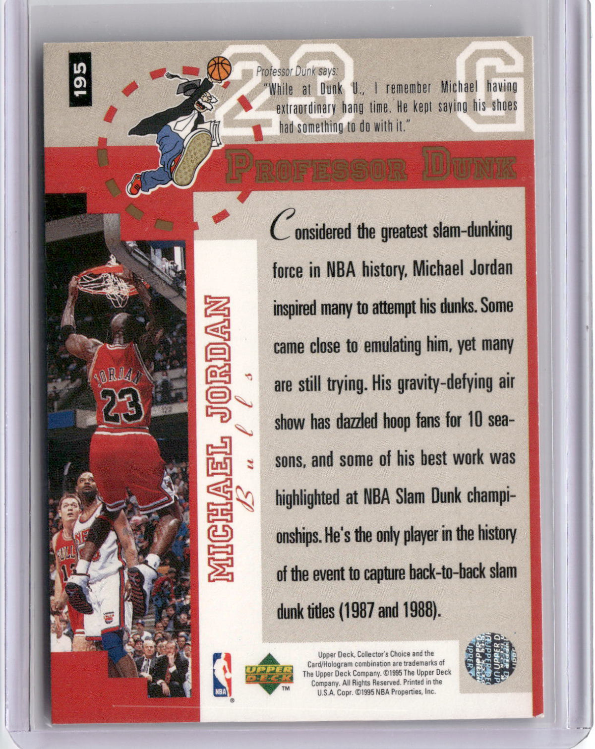 1995-96 Collector's Choice #195 Michael Jordan Player's Club-2