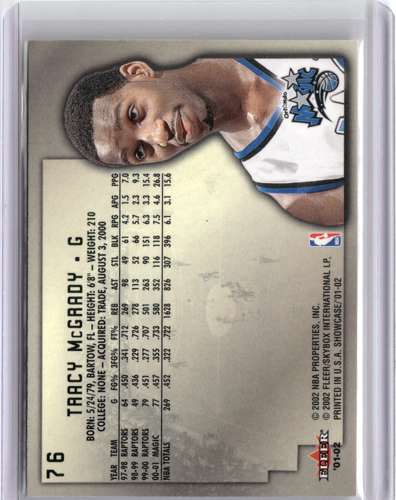 2001-02 Fleer Showcase #76 Tracy McGrady-2