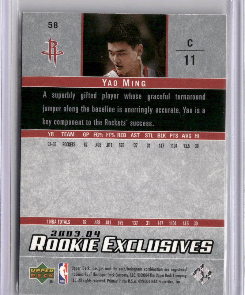2003-04 Upper Deck Rookie Exclusives #58 Yao Ming-2