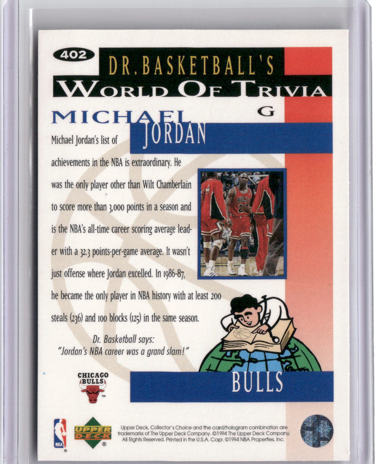1994-95 Collector's Choice #402 Michael Jordan-2