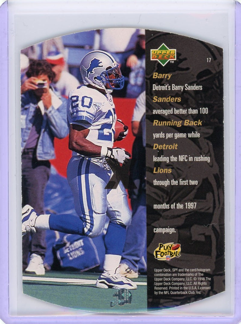 1998 SPx #17 Barry Sanders Silver-2