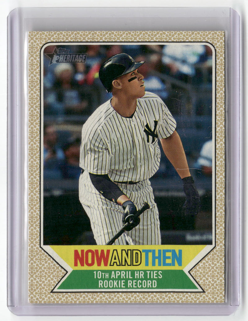 2017 Topps Heritage #NT-10 Aaron Judge Now and Then-1