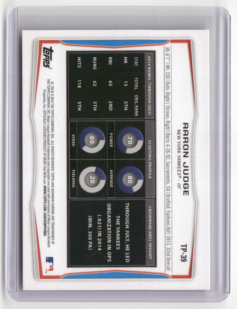 2014 Bowman Draft #TP-39 Aaron Judge Top Prospects-2