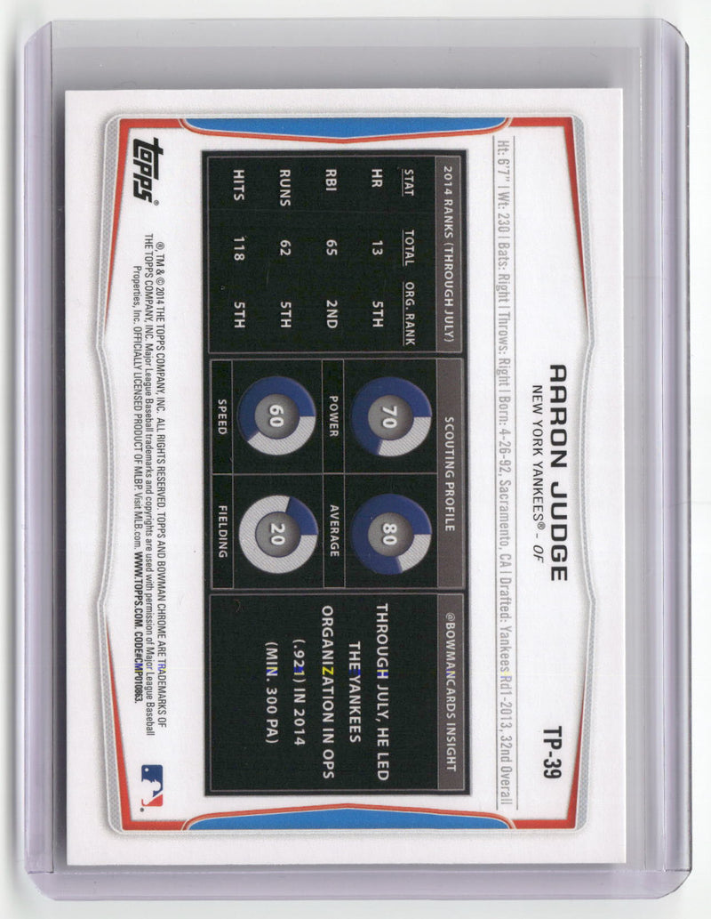 2014 Bowman Draft #TP-39 Aaron Judge Top Prospects-2