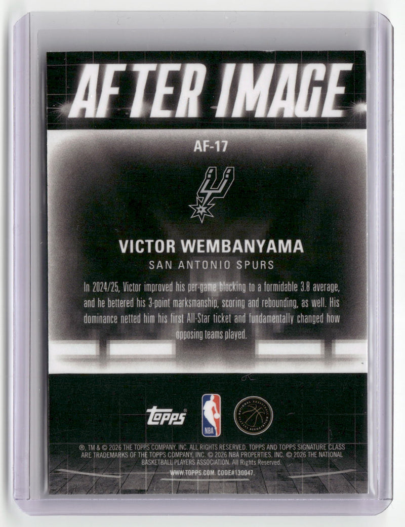 2025-26 Topps Signature Class #AF-17 Victor Wembanyama After Image-2