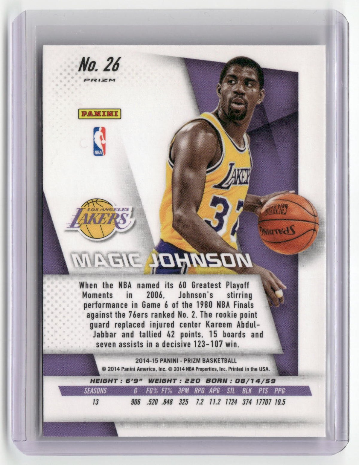 2014-15 Panini Prizm #26 Magic Johnson SP's-2