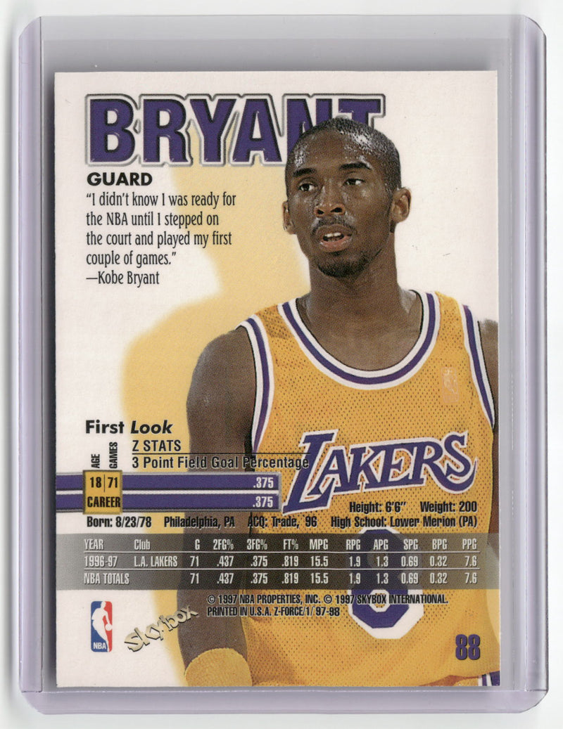 1997-98 SkyBox Z-Force #88 Kobe Bryant-2