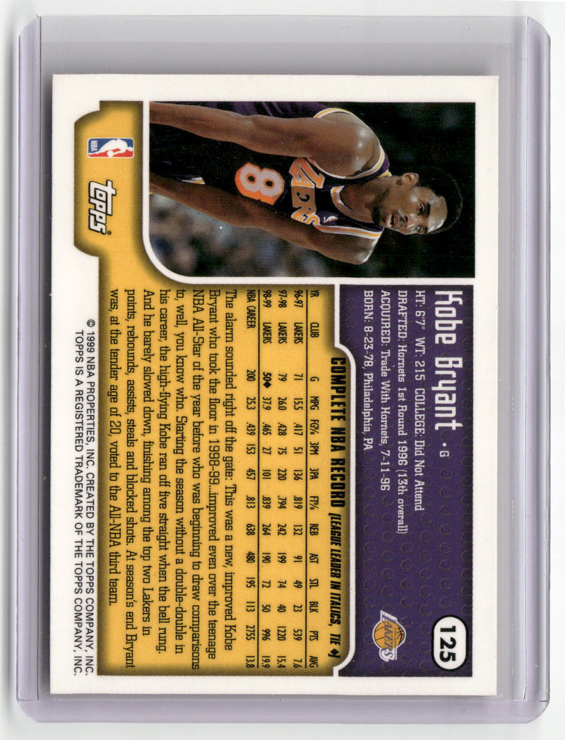 1999-00 Topps Tipoff #125 Kobe Bryant-2