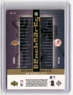 2002-03 UD SuperStars #B10 Kobe Bryant / Derek Jeter Benchmarks-2