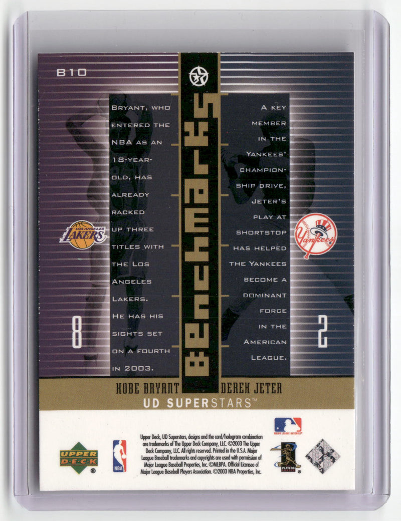 2002-03 UD SuperStars #B10 Kobe Bryant / Derek Jeter Benchmarks-2