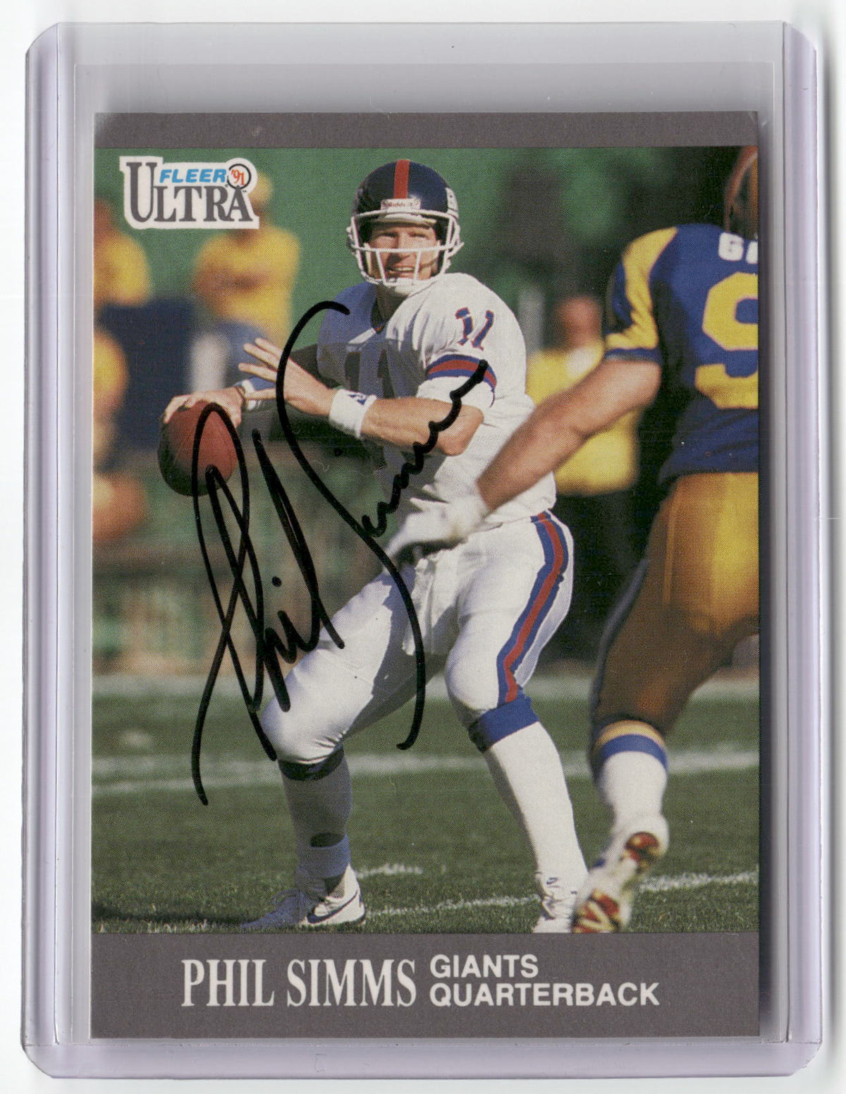 1991 Ultra #223 Phil Simms (Auto Signature, No COA)-1