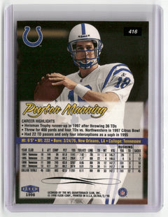 1998 Ultra #416 Peyton Manning-2