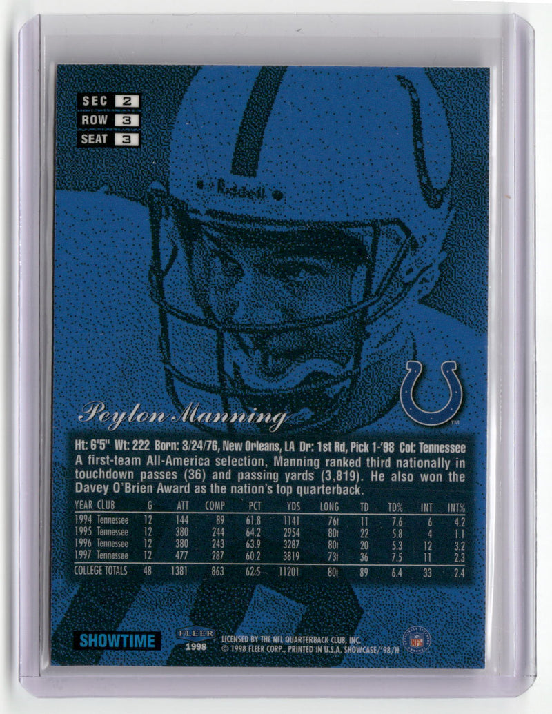 1998 Flair Showcase #3 Peyton Manning-2