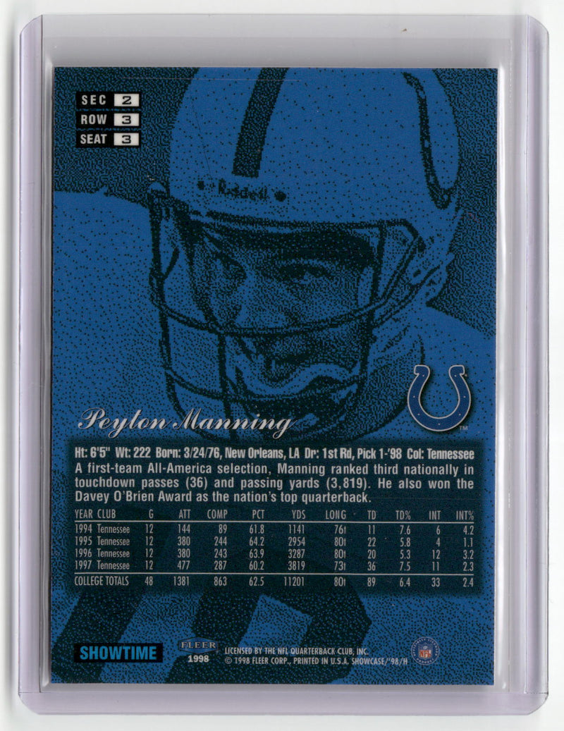1998 Flair Showcase #3 Peyton Manning-2