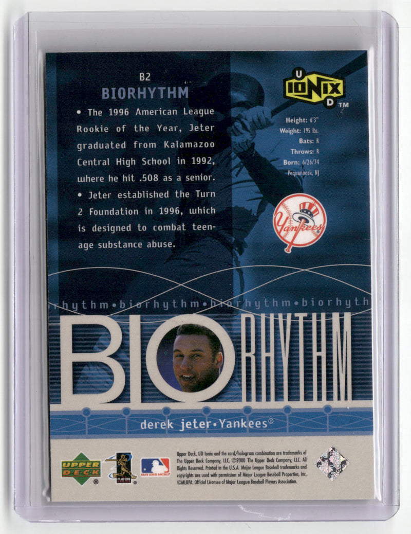 2000 UD Ionix #B2 Derek Jeter BIOrhythm-2