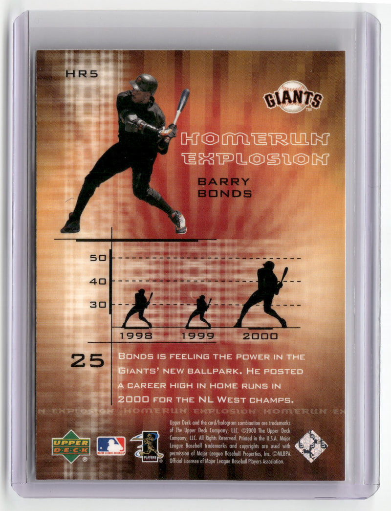 2001 Upper Deck #HR5 Barry Bonds Home Run Explosion-2