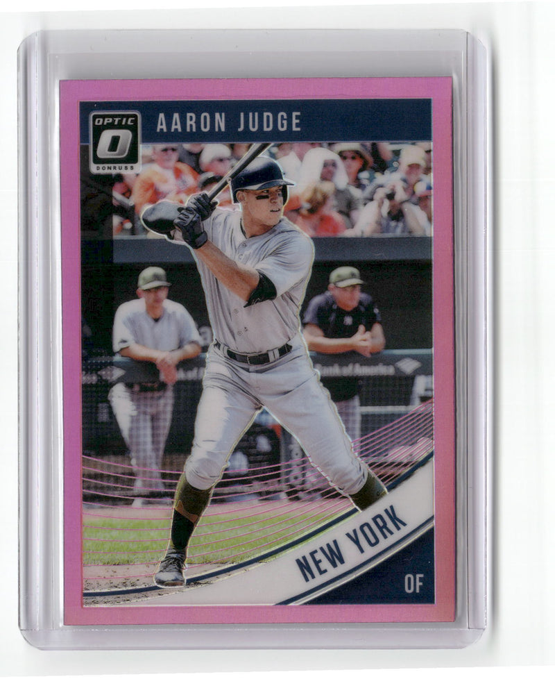 2018 Donruss Optic #114 Aaron Judge Pink : Back of jersey not visible-1