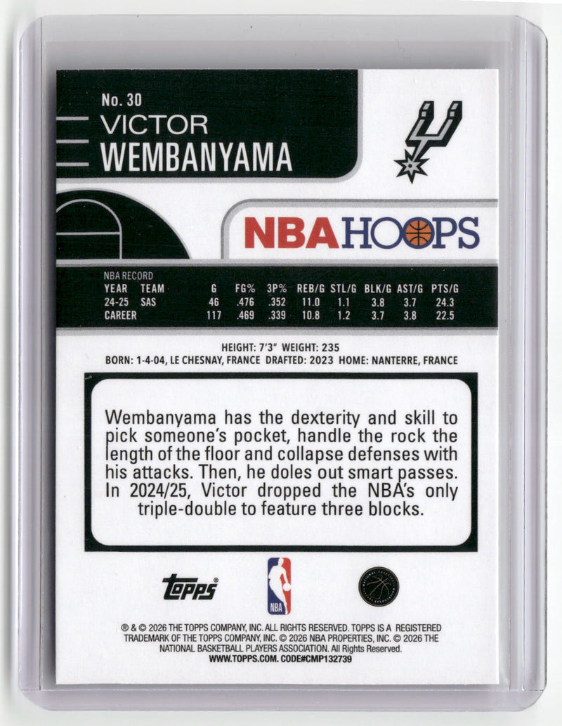 2025-26 Hoops #30 Victor Wembanyama Rainbow-2