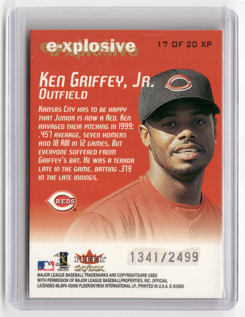 2000 Fleer E-X #17 XP Ken Griffey, Jr. E-Xplosive #/2499-2