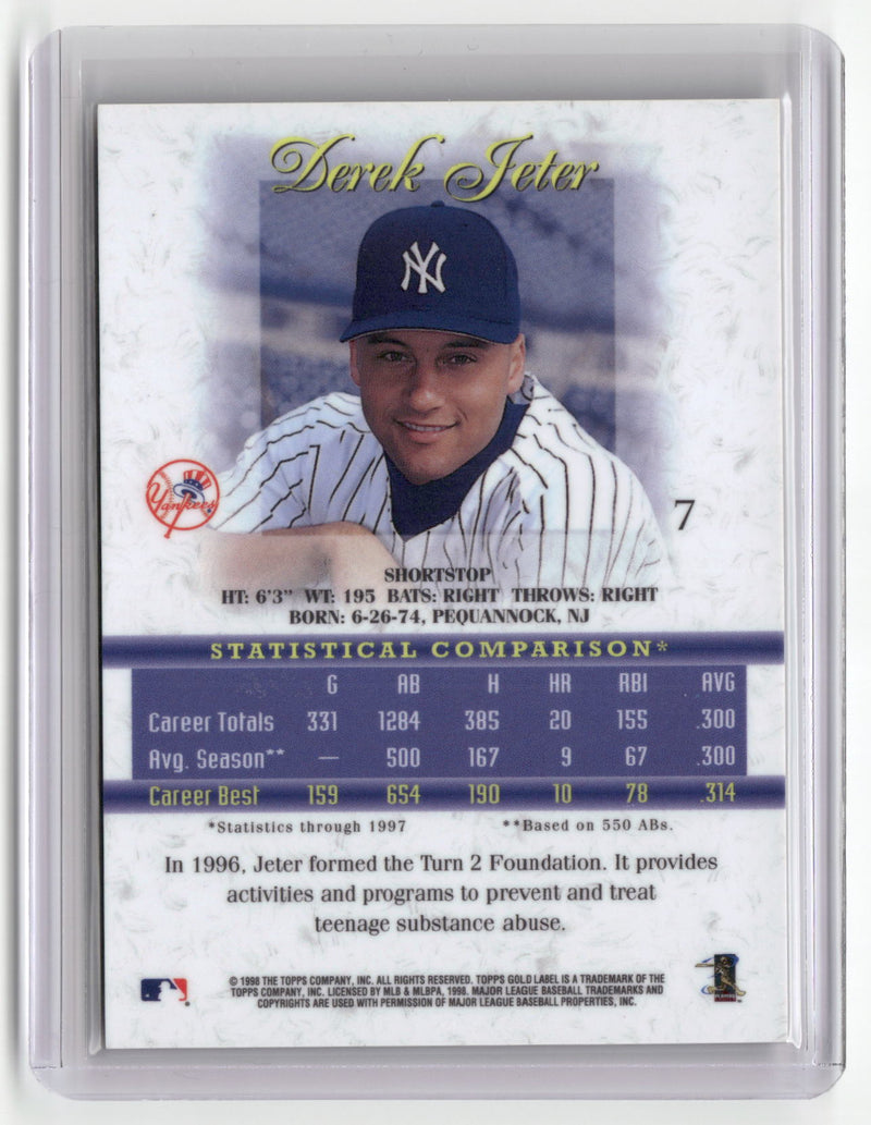 1998 Topps Gold Label #7 Derek Jeter-2