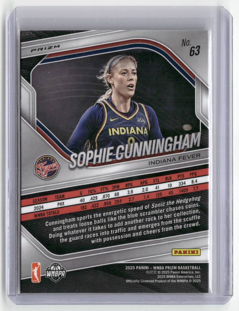 2025 Panini Prizm WNBA #63 Sophie Cunningham Orange Ice Prizms-2