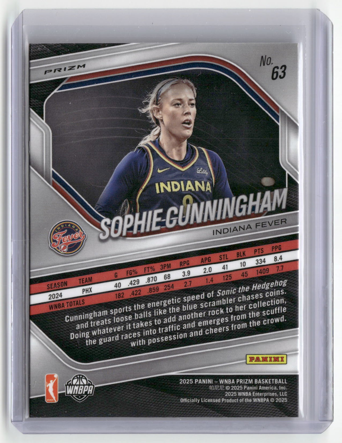 2025 Panini Prizm WNBA #63 Sophie Cunningham Orange Ice Prizms-4
