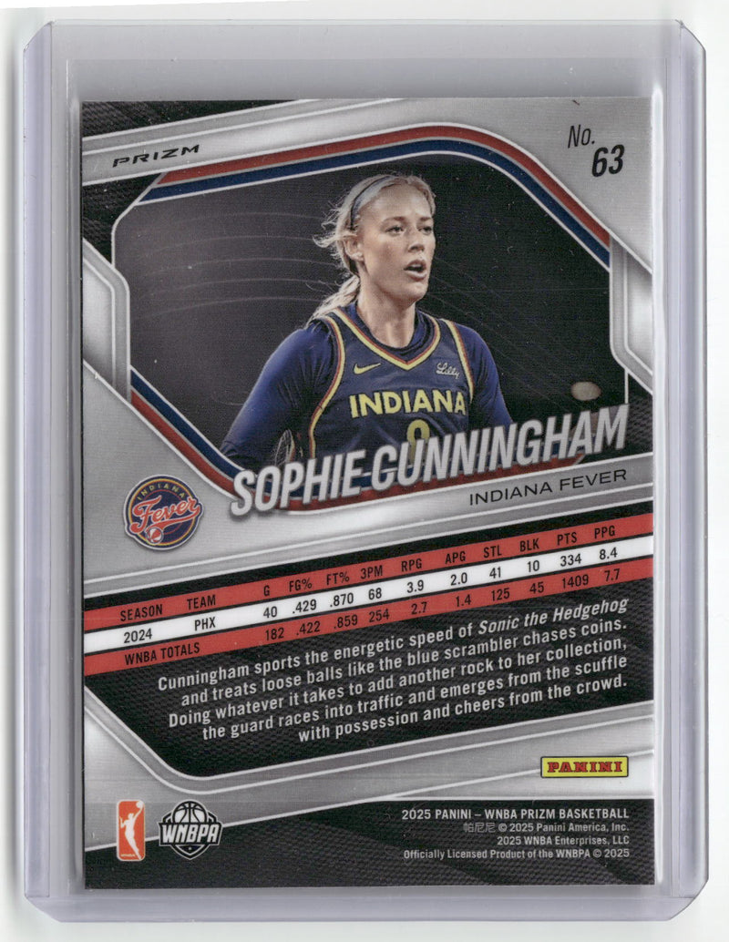 2025 Panini Prizm WNBA #63 Sophie Cunningham Orange Ice Prizms-2