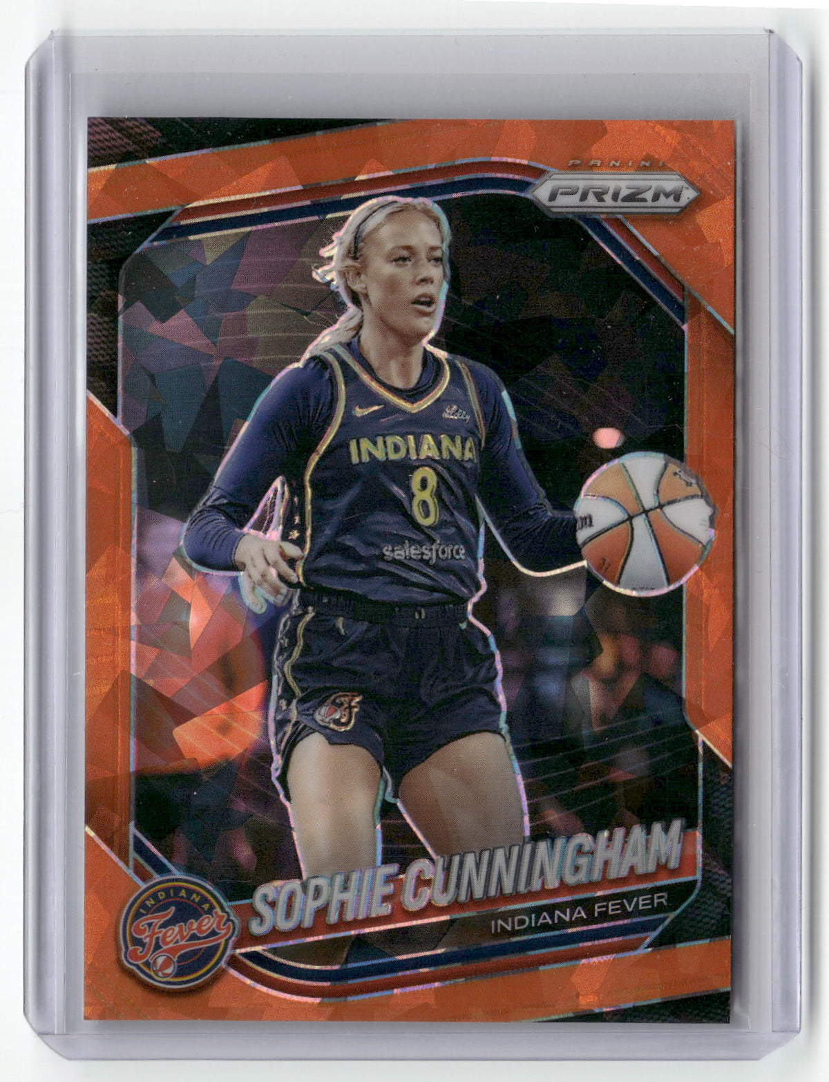 2025 Panini Prizm WNBA #63 Sophie Cunningham Orange Ice Prizms