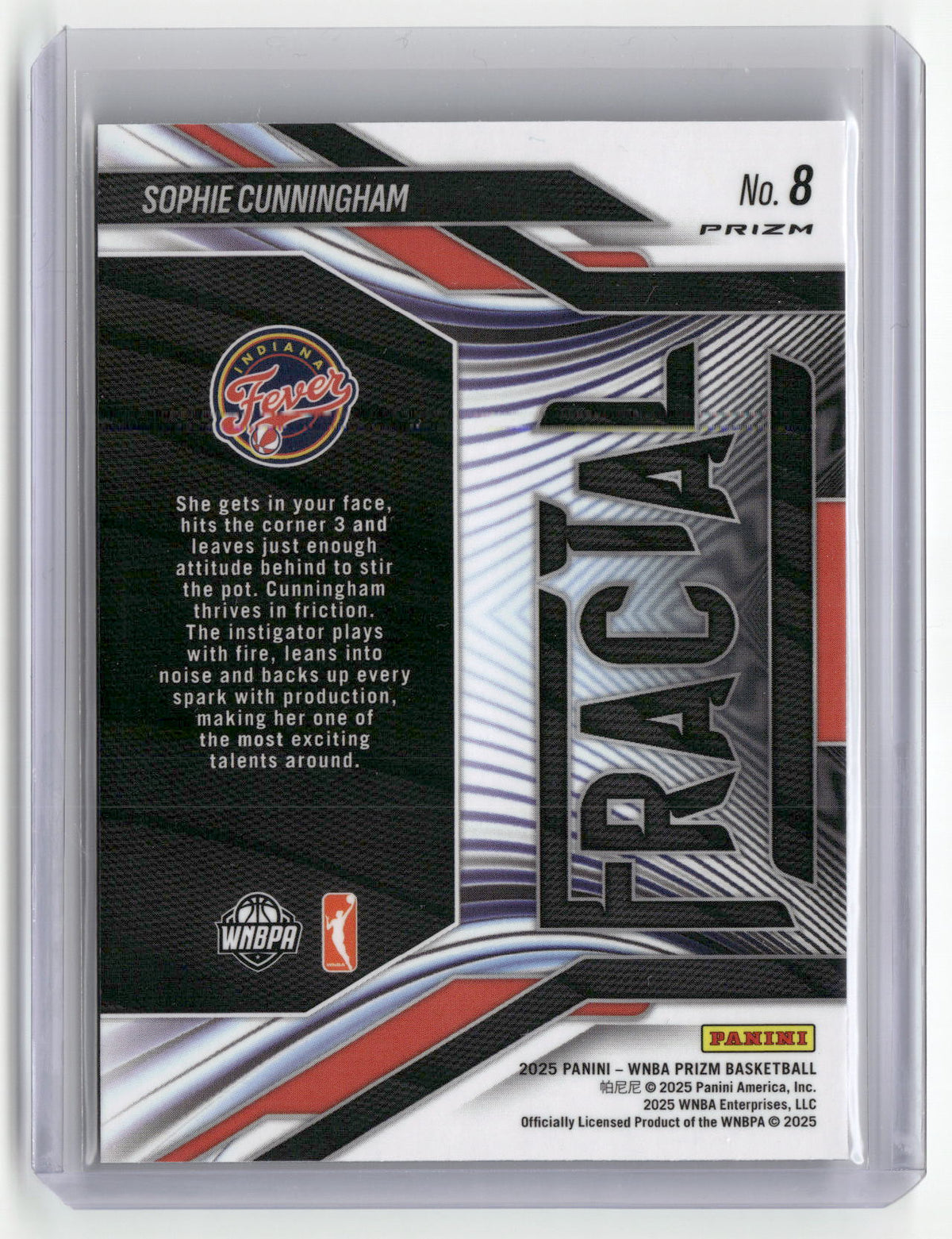 2025 Panini Prizm WNBA #8 Sophie Cunningham Fractal Green Prizms-2