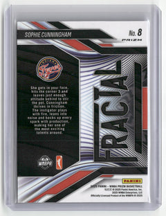 2025 Panini Prizm WNBA #8 Sophie Cunningham Fractal Green Prizms-4