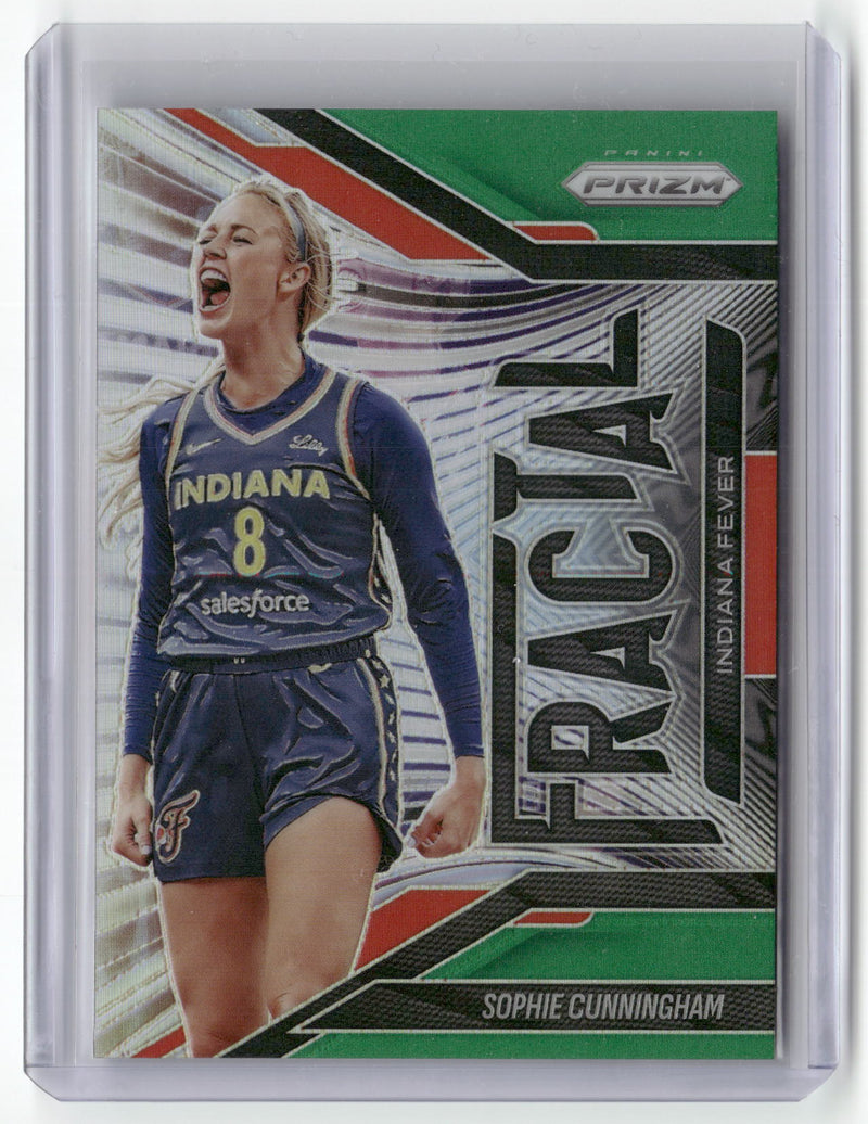 2025 Panini Prizm WNBA #8 Sophie Cunningham Fractal Green Prizms-3