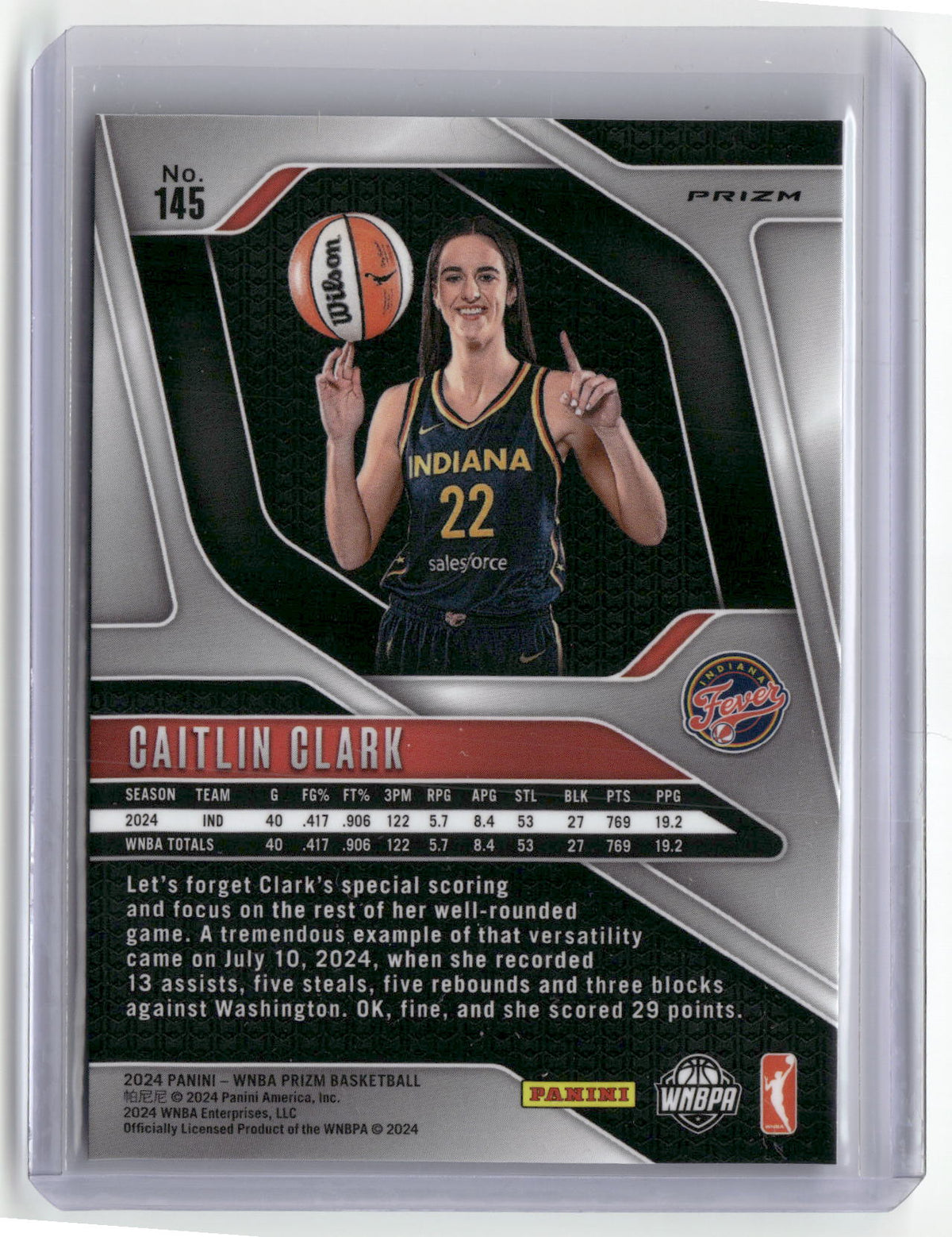 2024 Panini Prizm WNBA #145 Caitlin Clark Ice Prizms-2